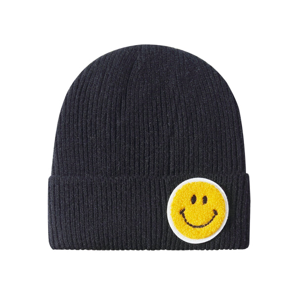 Casual Pastel Tones Yellow Smile Happy Face Beanie