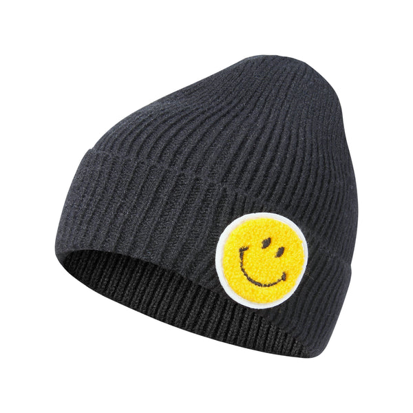 Casual Pastel Tones Yellow Smile Happy Face Beanie