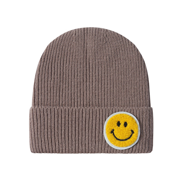 Casual Pastel Tones Yellow Smile Happy Face Beanie