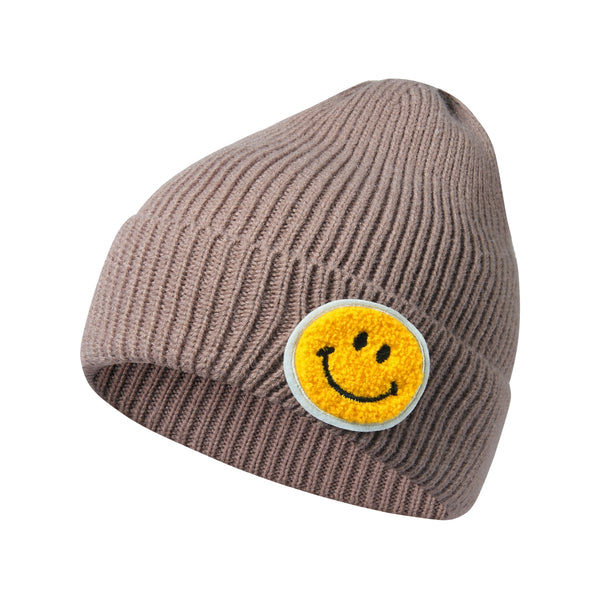 Casual Pastel Tones Yellow Smile Happy Face Beanie