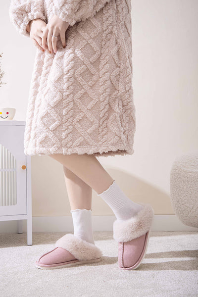 Winter Comfy Fluffy Fur Home Indoor and Outdoor Slipper Slider