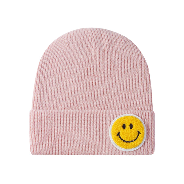 Casual Pastel Tones Yellow Smile Happy Face Beanie