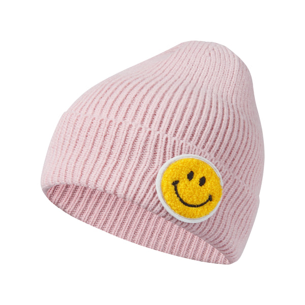 Casual Pastel Tones Yellow Smile Happy Face Beanie
