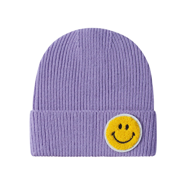 Casual Pastel Tones Yellow Smile Happy Face Beanie