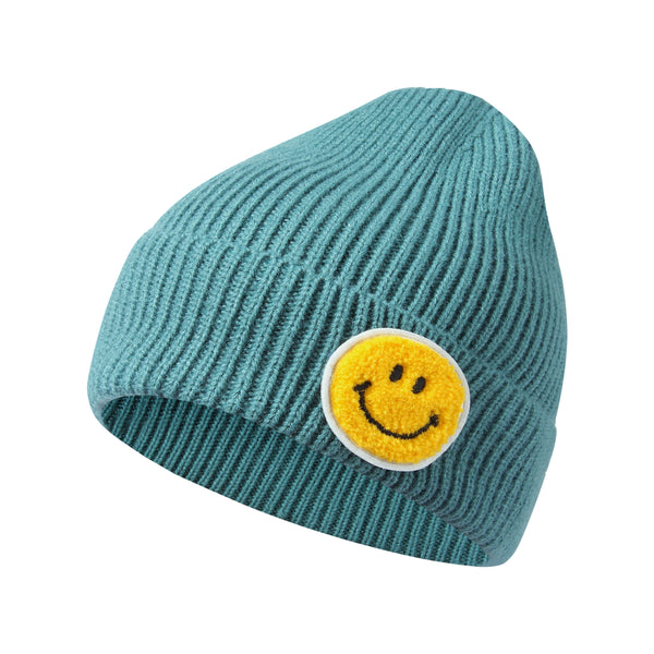 Casual Pastel Tones Yellow Smile Happy Face Beanie