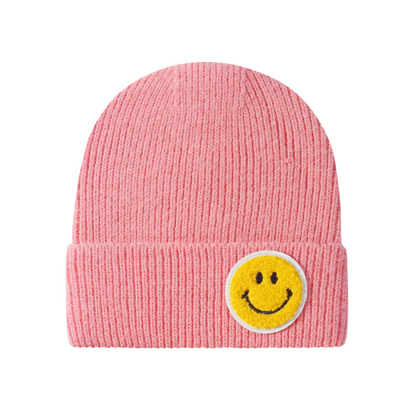 Casual Pastel Tones Yellow Smile Happy Face Beanie