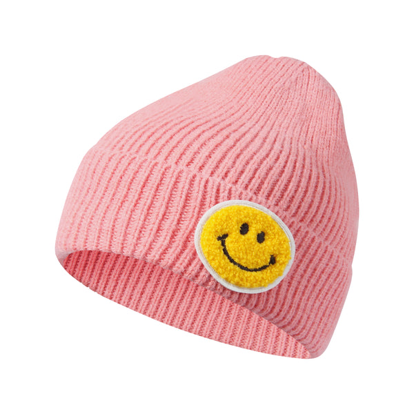 Casual Pastel Tones Yellow Smile Happy Face Beanie