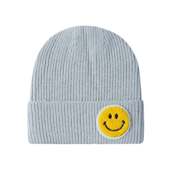 Casual Pastel Tones Yellow Smile Happy Face Beanie