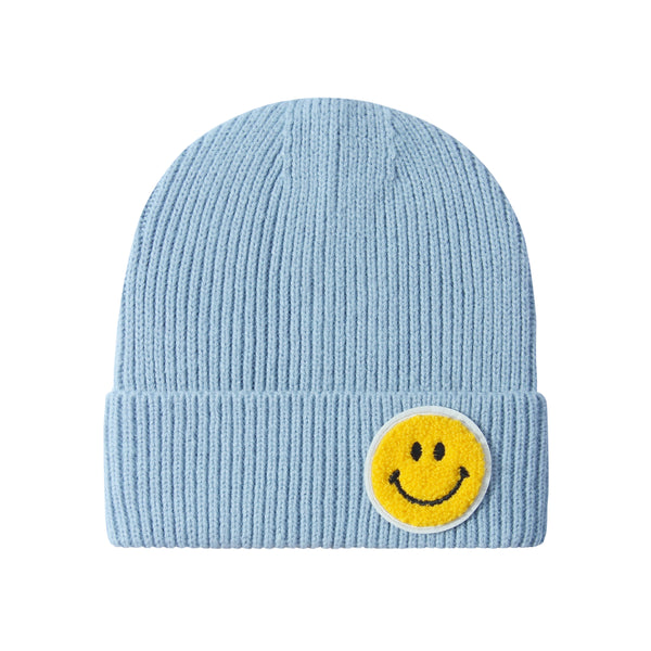 Casual Pastel Tones Yellow Smile Happy Face Beanie