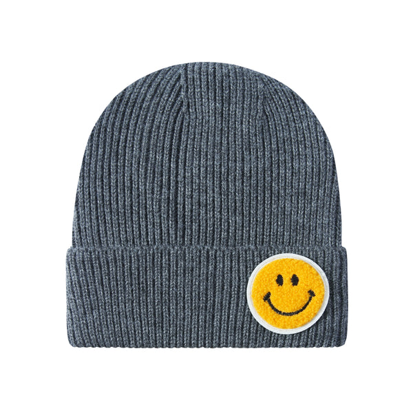 Casual Pastel Tones Yellow Smile Happy Face Beanie
