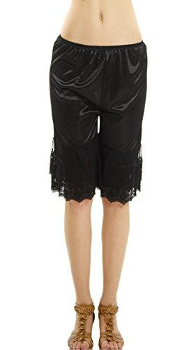 Women's Double Lace Snip-in Satin Pettipants, Pant Slip, Bloomer - Shop Lev