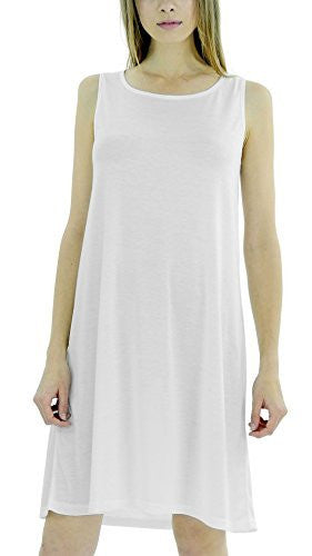 Basic Knit Tank Midi Length Full Slip Dress - Shop Lev