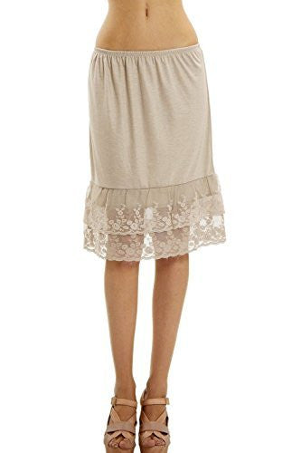 Women's Knit Double Laced Half Slip/Skirt Extender - Shop Lev