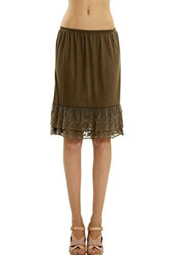 Women's Knit Double Laced Half Slip/Skirt Extender - Shop Lev