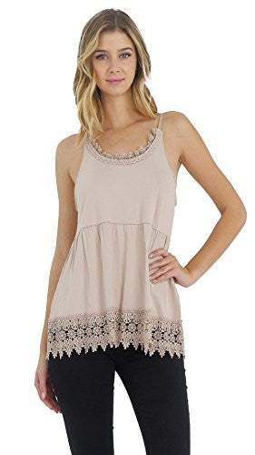 Women's Modal Lace Swing Camisole with adjustable straps - Shop Lev