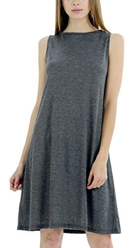 Basic Knit Tank Midi Length Full Slip Dress - Shop Lev