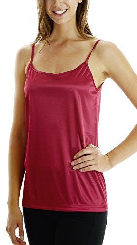 Women's Basic Satin Camisole Full Slip Top - Shop Lev