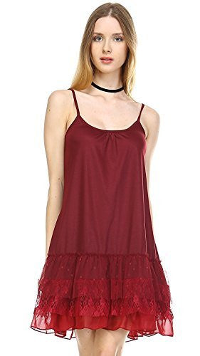 Women's Knit Flare Full Slip with 3 combo ruffle layers - Shop Lev