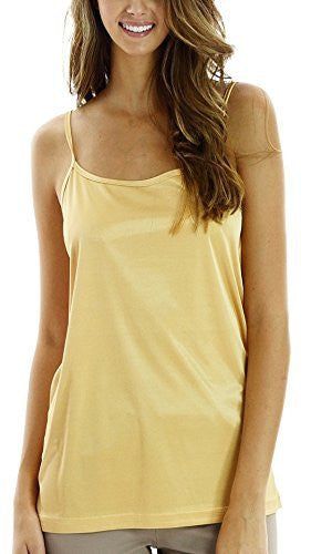 Women's Basic Satin Camisole Full Slip Top - Shop Lev