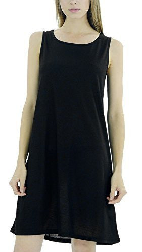 Basic Knit Tank Midi Length Full Slip Dress - Shop Lev