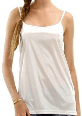 Women's Basic Satin Camisole Full Slip Top - Shop Lev