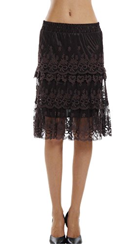 Women's Short Mesh and Ribbon Lace Ruffles Skirt - Shop Lev