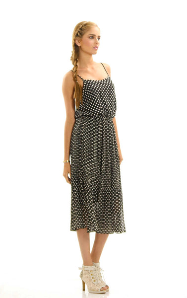 Chiffon Polka Dot Dress - Shop Lev