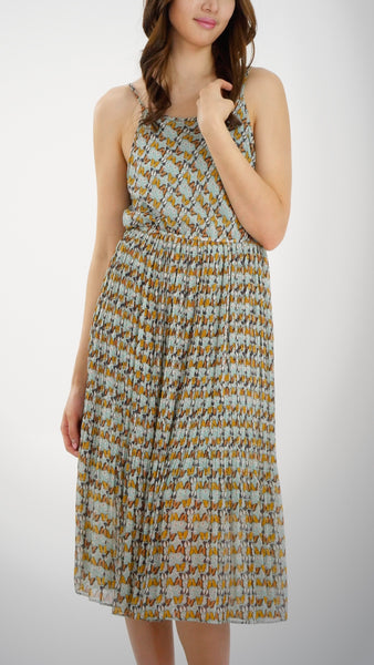 Butterfly Printed Midi Dress - Shop Lev