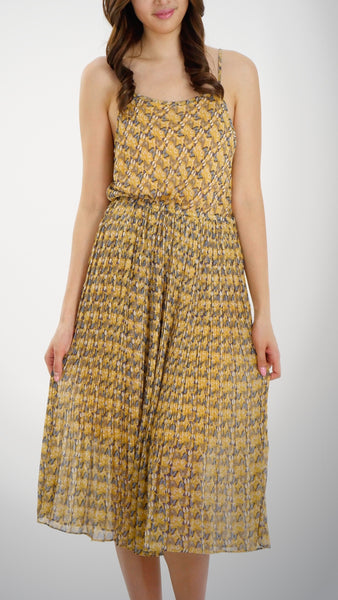 Butterfly Printed Midi Dress - Shop Lev