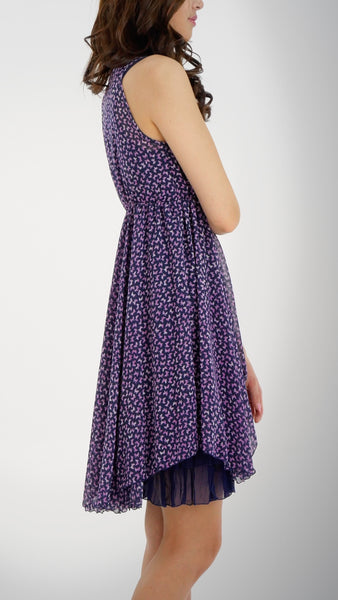 Mini Butterfly Printed Midi Dress - Shop Lev