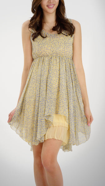 Mini Butterfly Printed Midi Dress - Shop Lev
