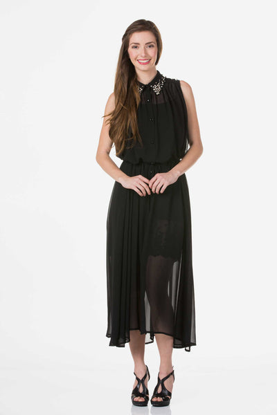 Button Downed Maxi Dress - Shop Lev
