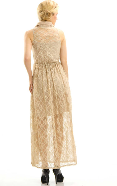 Lace Pullover Maxi Dress - Shop Lev