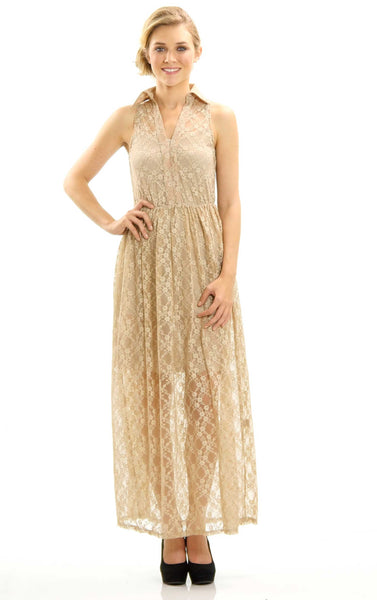Lace Pullover Maxi Dress - Shop Lev