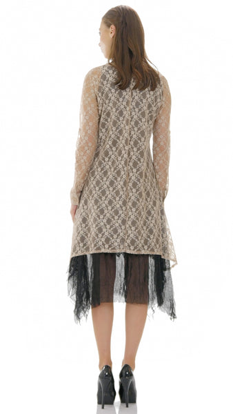 Lace A line see-through shirt Tunic - Shop Lev