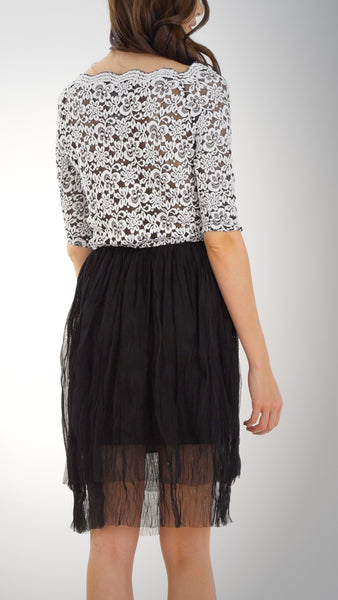 Women's Half Sleeve Lace Mesh Dress - Shop Lev