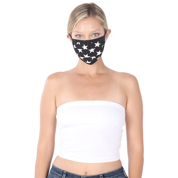 6 Pack Star Print Washable Cotton Face Mask