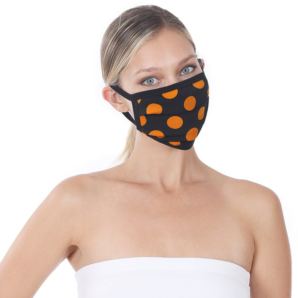 6 Pack Polka Dot Print Washable Cotton Face Mask