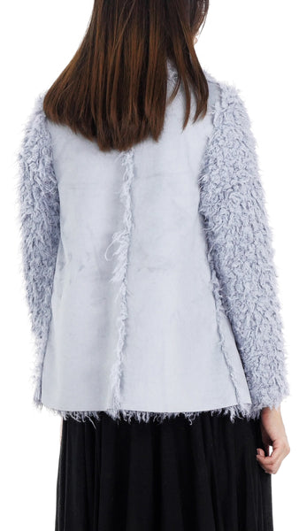 Shaggy Faux Fur Jacket with Swede Body - Shop Lev