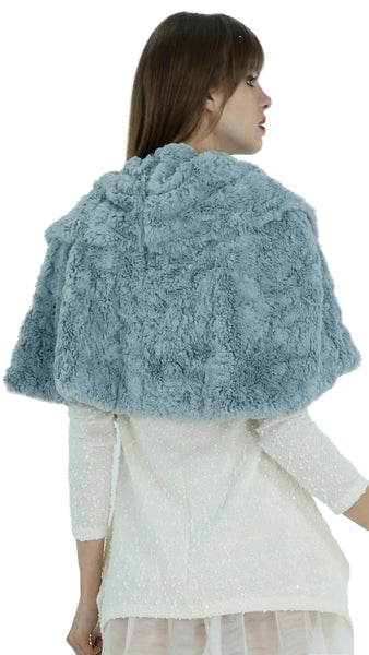 Faux Fur Buttoned Cape - Shop Lev