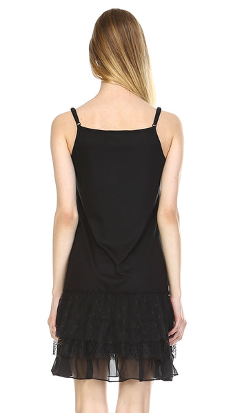 Women's Knit Flare Full Slip with 3 combo ruffle layers - Shop Lev