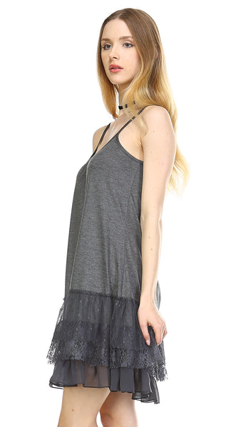 Women's Knit Flare Full Slip with 3 combo ruffle layers - Shop Lev