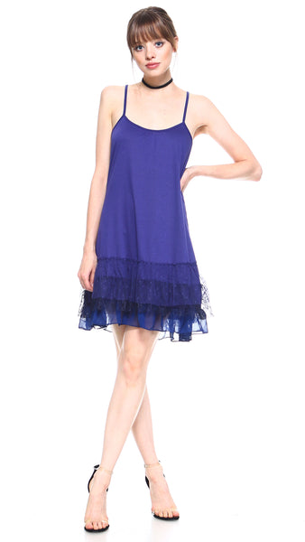 Women's Knit Flare Full Slip with 3 combo ruffle layers - Shop Lev