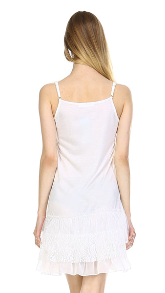 Women's Knit Flare Full Slip with 3 combo ruffle layers - Shop Lev
