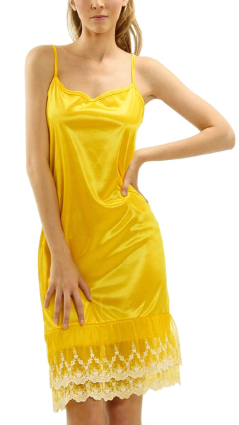 Women's Chandelier Double Lace Satin Full Slip