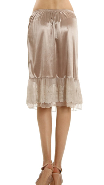 Women Circle Lace Satin Half Slip Skirt Extender - Shop Lev