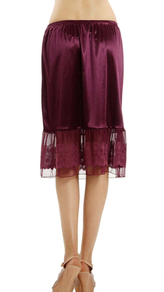 Women Circle Lace Satin Half Slip Skirt Extender - Shop Lev