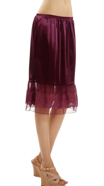Women Circle Lace Satin Half Slip Skirt Extender - Shop Lev