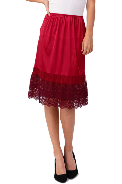 Melody extra length double lace half slip skirt extender - 24" length - Shop Lev
