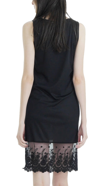 Women's sleeveless full slip for dresses with lace trim - Shop Lev